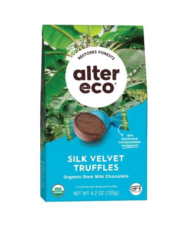 Alter Eco Organic Dark Milk Chocolate Silk Velvet Truffles 4.2 oz (120 g)