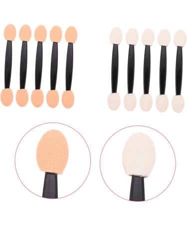 FOYTOKI 200 Pcs Double Ended Eyeshadow Brush Dual Sides Eyeshadow Sponge Eyeshadow Applicator Plastic Black - Buy Online on SooperMarket.com