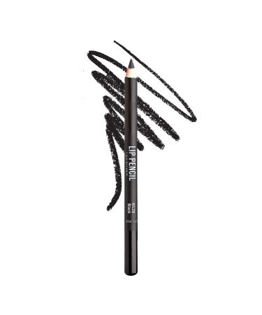 kiss new york Professional Slim Lip Pencil  Creamy Soft Lip Liner  Smooth Long-Lasting Rich Lip Color  Natural Lip Makeup  Water-Resistant Lip Crayon (Black)