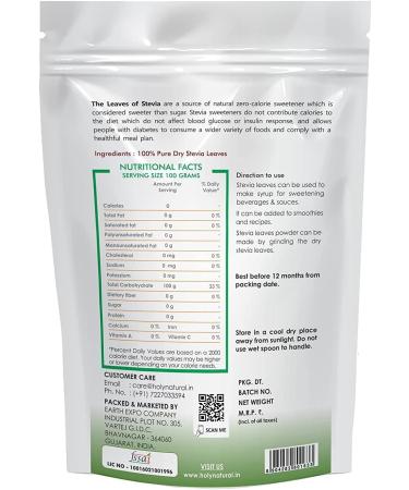 QURA Stevia Leaves (Dried) -100 GM - Buy Online on SooperMarket.com