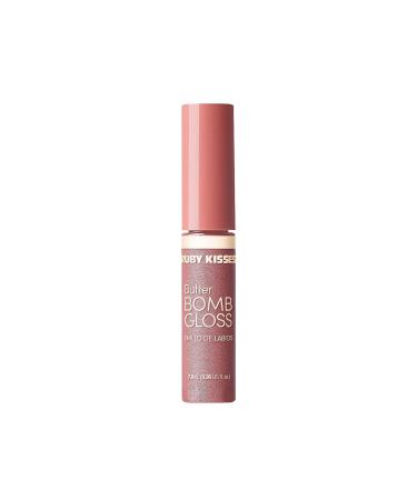 Ruby Kisses Butter Bomb Lip Gloss - Natural Nude Lip Makeup with Vitamin E (Pillowtalk) - 7.8mL - Buy Online on SooperMarket.com