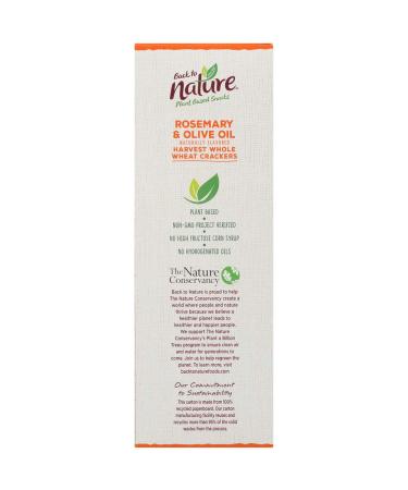 Back To Nature Non-GMO Rosemary Olive Oil Whole Wheat Crackers - 8.5 oz - Buy Online on SooperMarket.com