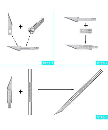Stainless Steel French Nail Cutter Set with 5 Spare Blades for Acrylic Nails - Manicure Edge Trimmer Tool for Perfect Smile Line, Easy French Tip Cutting - Buy Online on SooperMarket.com