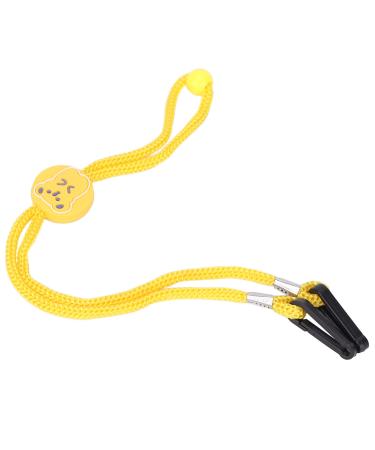 Ear Lanyard Mouth Muffle Holder Strap Prevents Sliding Losing Safe Hygienic Nylon for Home for Outdoors for Elderly for Adults for School for Children(yellow)