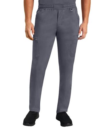 Healing Hands Mens Scrub Pant 6 Pocket Purple Label 9300 Daniel Elastic Waist Drawstring Scrubs Pant Large Pewter