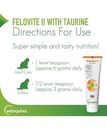 Felovite II with Taurine (2.5 oz) - Premium Cat Supplement by EVSCO - Buy Online on SooperMarket.com