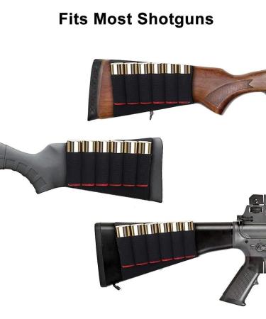 CS Force Shotgun Shell Bandolier Belt - 29 Rounds, 51.2'' x 1.98'' - 12/20 Gauge Ammo Holder for Hunting - Tactical Military Gear - Buttstock 8 Rounds (2 Pack) - Buy Online on SooperMarket.com