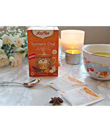 Yogi Organic Tea Turmeric Chai 17 Tea Bags 34g Blend with Turmeric Cinnamon and Ginger (2) - Buy Online on SooperMarket.com