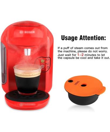 Refillable Coffee Capsules Stainless Steel Coffee Pods Compatible with Tassimo Machines (180ML-Big) - Buy Online on SooperMarket.com