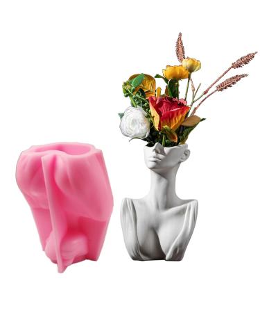 Fogun 3D Resin Plaster Cement Concrete Flower Pot Mould Creative Abstract Human Body Molds Silicone Mold DIY Casting Mold