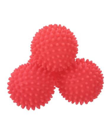 uxcell 4pcs Reusable Laundry Dryer Balls Vinyl Drying Balls for Reduce Wrinkles Static Fabric Softener Reduce Drying Time Save on Energy Rose Red