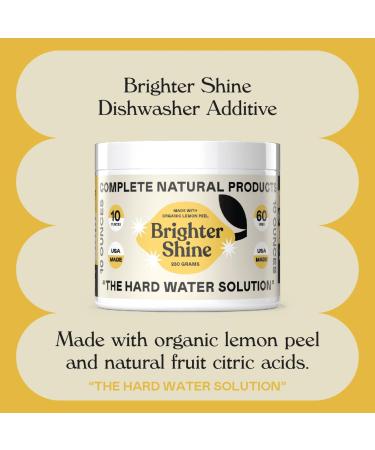 Brighter Shine - Natural Lemon Dishwasher Additive | 60 Uses Citric Acid Cleaner for Hard Water Spots Removal - Buy Online on SooperMarket.com