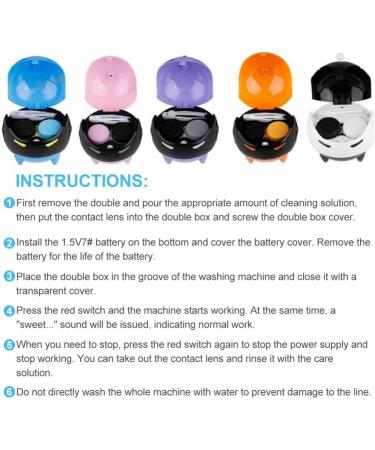 Portable USB Contact Lens Cleaner - Ball Mask Shape Automatic Cleaning for On-the-Go | International Shipping - Buy Online on SooperMarket.com