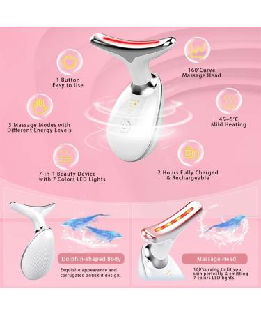 Leotop Red Light Therapy Device for Face & Neck - 7 Color Modes, EMS Massage, Wrinkle Removal, Firming & Rejuvenation - Buy Online on SooperMarket.com