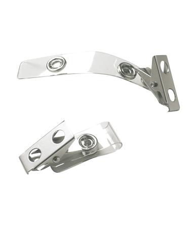 SICURIX Button ID Badge Strap Clips Clip 25 Pack Clear (Pack of 4) (68010)