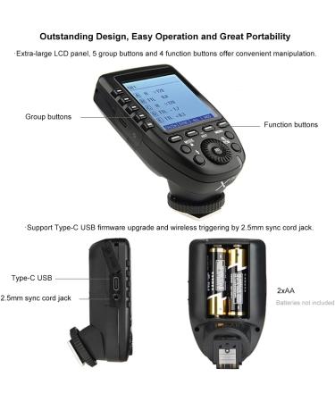 Godox XPro-S TTL 2.4G Wireless Flash Trigger for Sony Cameras - High-Speed Sync, 1/8000s, 11 Functions, 16 Groups, 32 Channels - Buy Online on SooperMarket.com