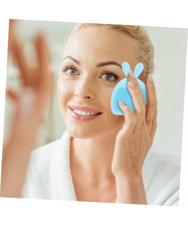 minkissy 24 Pcs Rabbit Ears Facial Brush Face Wash Brush Silicone Face Wash Massager Silicone for Face Silicone Face Brush Silicone Facial Cleaner Handheld Silica Gel Pore Brush Body Miss Light Bluex6pcs 7.5x7.5cmx6pcs - Buy Online on SooperMarket.com