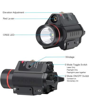 Meta Title: Feyachi LF-38 Red Laser Flashlight Combo 200 Lumen | Weapon Light with Picatinny Rail Mount - Buy Online on SooperMarket.com