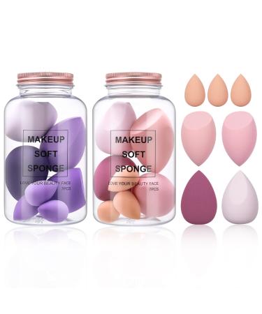 umorismo 14 pieces Makeup Blender Sponges Beauty Foundation Sponges Concealer Sponge Blenders Foundation Sponges Beauty Makeup Sponges