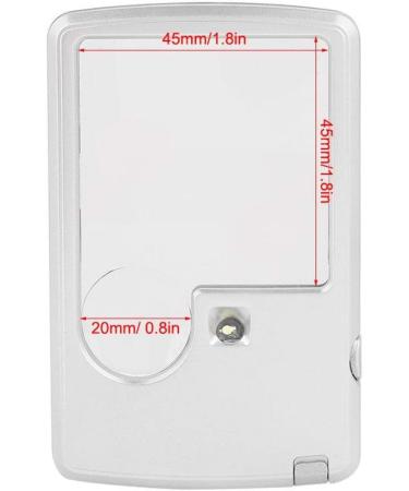 Card Type Magnifying Glasses Credit Card Sized Magnifying Lenses Ideal Pocket Magnifier for Reading Magnifying Glass with LED Light and Leather Case - Buy Online on SooperMarket.com