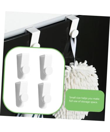 Cabilock 6pcs Hook up Wall Mount Clothing Rack Door Clothes Hanger Over Door Hanging Hooks Shower Door Porch 7.3X3X2.5CM White - Buy Online on SooperMarket.com