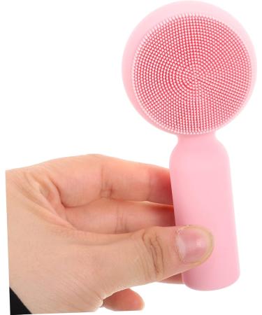 FOYTOKI Silicone Face Brush Silicone Facial Brush Face Scrubber Exfoliator Brush Exfoliate for Face Scrubber Facial Exfoliator Brush Face Silicone Scrubber Silicone Scrubber for Face 11x5cm Pink - Buy Online on SooperMarket.com