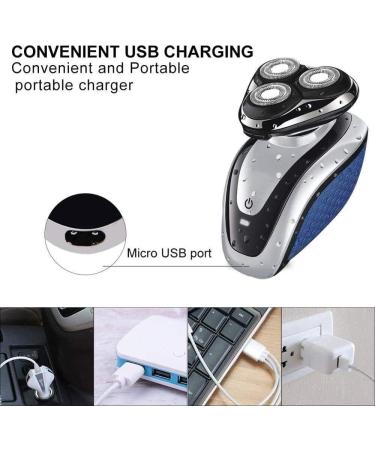 GeRRiT Electric Shaver for Men - 2 in 1 Waterproof Rotary Razor | USB Rechargeable Wet & Dry Travel Shaving for Dad & Husband - Buy Online on SooperMarket.com
