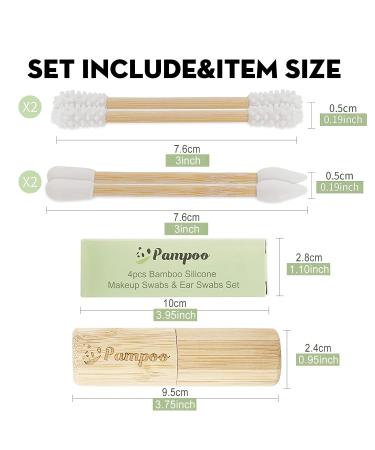 Reusable Bamboo Qtips Set with Carrying Case - Eco-Friendly, Plastic-Free, Zero Waste Packaging - Buy Online on SooperMarket.com