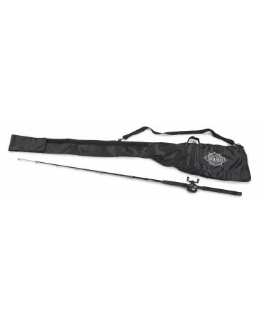 Guide Gear 7 ft 6" Fishing Rod and Reel Case Storage Organizer Travel Carry Bag, Holds Five Poles