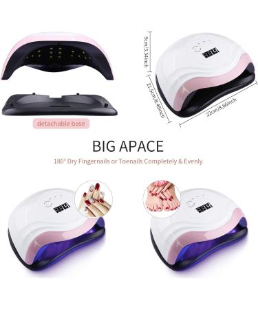 Aokyom 168W Nail Dryer Lamp with Timer and Smart Sensor for Gel Nails - UV LED Professional Nail Lamp for Finger/Toenail - LCD Display - Compatible with All Gel Polish - Buy Online on SooperMarket.com