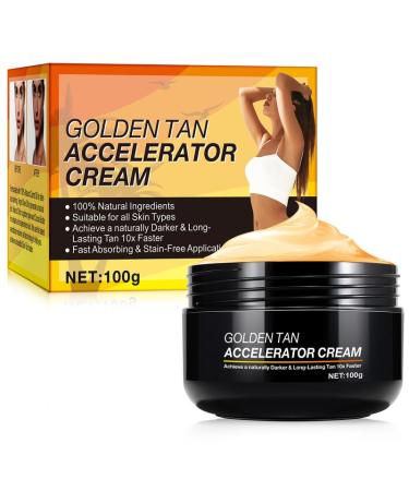 Tanning Accelerator 50g Tan Accelerator for Sun Instensive Brown Tanning Gel Premium Bronzer Cream Effective in Sunbeds & Outdoor Sun Achieve a Natural Tan with Natural Ingredients