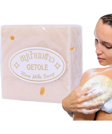 Dranng Rice Soap | Mild And Non-irritating Rice Soap Goat Milk Soap Handmade Brightening Soap Body Cleansing Rice Soap For Face Body Cleansing And Moisturising - Buy Online on SooperMarket.com