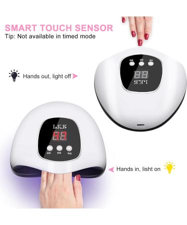 LKE LED UV Nail Lamp for Gel Nails - Professional Faster Nail Dryer with 3 Timers and Automatic Sensor - Buy Online on SooperMarket.com