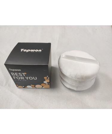 Topwon 4 Large Baby Powder Puff | Ideal for After Bath Powder Application | International Shipping Available - Buy Online on SooperMarket.com