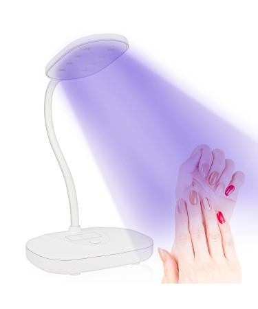 Aceshop LED Nail Lamp Mini Nail Dryer Portable 12W Nail Lamp 360 Rotatable Nail Lamp for Gel with 60s USB Charing Timer Quick Dry Nail Polish Curing Lamp for Home DIY Salon Manicure Decortion