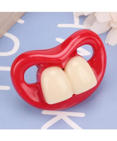 Mouth Pacifier Funny Soft Silica Gel Laughing Red Lip Pacifier for Babies Kids - Two Teeth Soother Accessory - Buy Online on SooperMarket.com