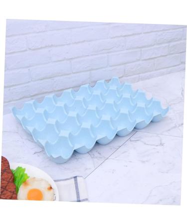 OSALADI Box Egg Holder Organizer Refrigerator Egg Holder Container Egg Tray Blue 29*19CM - Buy Online on SooperMarket.com