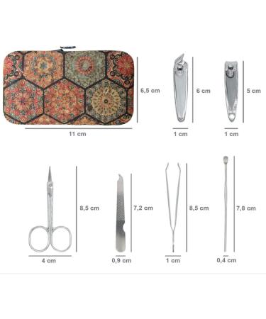 Cork Manicure Pedicure Kit 6 Pieces Stainless Steel Nail Scissors and Cuticle Tools Set with Cork Box - Buy Online on SooperMarket.com