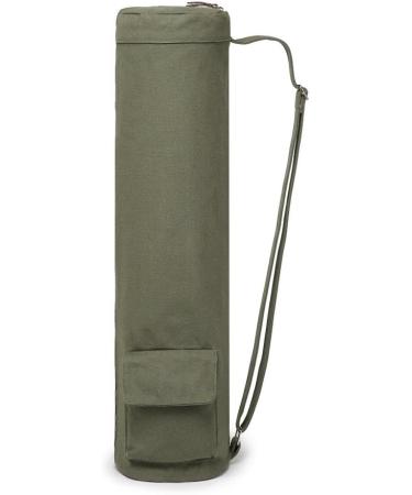 FREMOUS Full-Zip Yoga Mat Bag - Double Pocket Carrier with Adjustable Strap - Army Green - Buy Online on SooperMarket.com