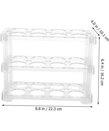 OSALADI Egg Grid Clear Plastic Tray Clear Plastic Eggs Clear Egg Container Egg Carton Side Door Memory Transparent 22.3X16.2X10.1CM - Buy Online on SooperMarket.com