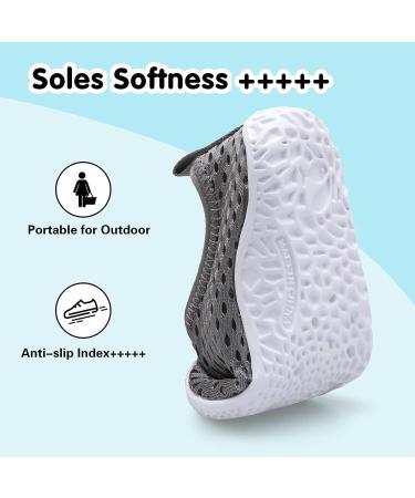 Kids Toddler Water Shoes | Barefoot Swim Beach Aqua Shoes for Boys & Girls | Quick Dry Outdoor Sports Shoes | Size 7-7.5 - Ty2 Bmeshgreyn - Buy Online on SooperMarket.com