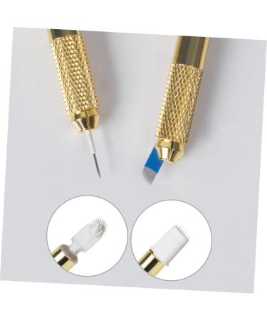 MUSISALY 2pcs Colorful Embroidery Pen Microblading Pen Liquid Eyebrow Pen Microblading Marker Pen Alloy - Buy Online on SooperMarket.com