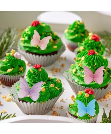 Butterfly Cupcake Topper Asudaro 3D Butterfly Cupcake Toppers Edible Butterfly Cake Cupcake Decoration for Birthday Wedding Fairy Party Butterfly Wall Sticker Decal One Size Purple - Buy Online on SooperMarket.com