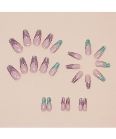 Press on Nails for Women | Colorful Press on False Nails User Friendly Fake Nails Set Cute Women False Nails for Holiday Dates Birthday Parties - Buy Online on SooperMarket.com