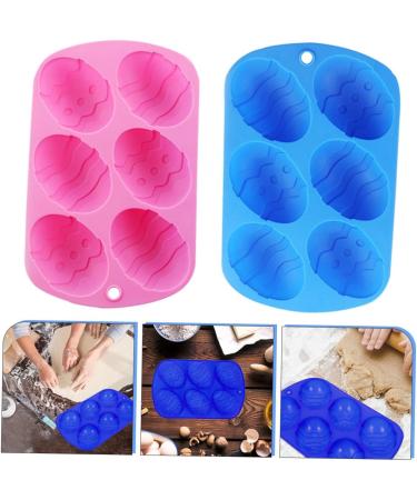 Alipis 2pcs Six Egg Mold Easter Egg Shapes Baking Mold Easter Egg Molds Silicone Egg Candle Mold Silicone Molds Gummy Mold Baking Pan Easter Silicone Mould Silica Gel Cake Chocolate Mold - Buy Online on SooperMarket.com