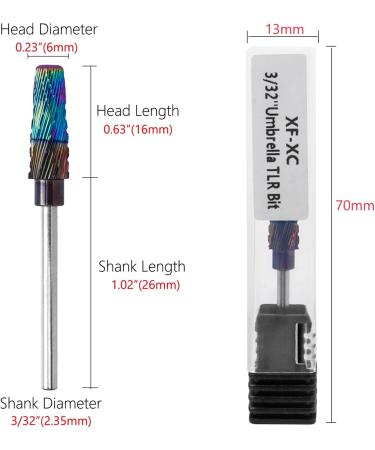 Gasea 5 In 1 Naill Drill Bit 3/32" Shank Professional Fast Remove Acrylic Nails Tapered Nail File Drill Bit for Manicure Pedicure - Buy Online on SooperMarket.com