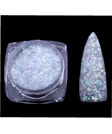 1 Box Women's Holographic Nail Glitter Shell Flakes Mermaid Mirror Irregular Foil Pieces Sequins Nail Art Decor