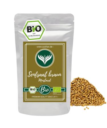 Azafran organic mustard seed brown |Mustard grains Unmistaked for cooking |Insida wort |Black whole - mustard seed |Asian & Indian cuisine 250g 250 g (1 Pack)