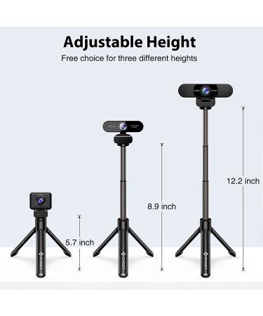 EMEET Professional Webcam Mini Tripod - Portable & Lightweight | Adjustable Height 5.7-12.2 in | Stable Use | Universal Compatible - Buy Online on SooperMarket.com