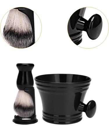 Magidal Cleaning Bowl & Razor Brush Set - Premium Hairdressing Tool | Gift Set with Nylon Bristles & Shaving Soap Mug - Perfect for Salons & On-the-Go Use | Black - Buy Online on SooperMarket.com